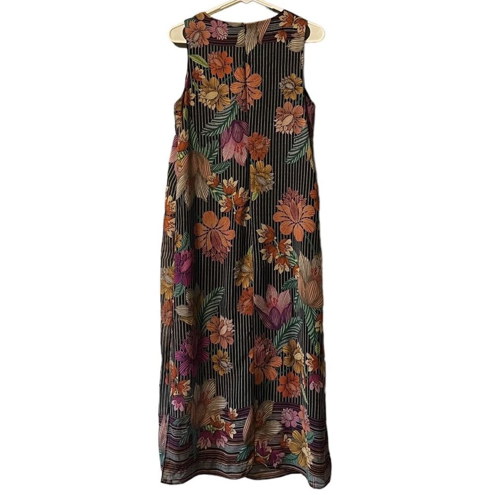 Emma & Michele Floral‎ Tropical Hawaiian Midi Dress Size Small Beach Travel - Picture 2 of 8